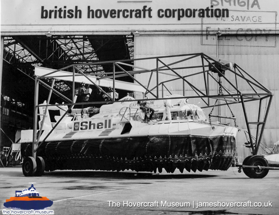 SRN6 - trans-African adventure -  (credit: The Hovercraft Museum Trust).